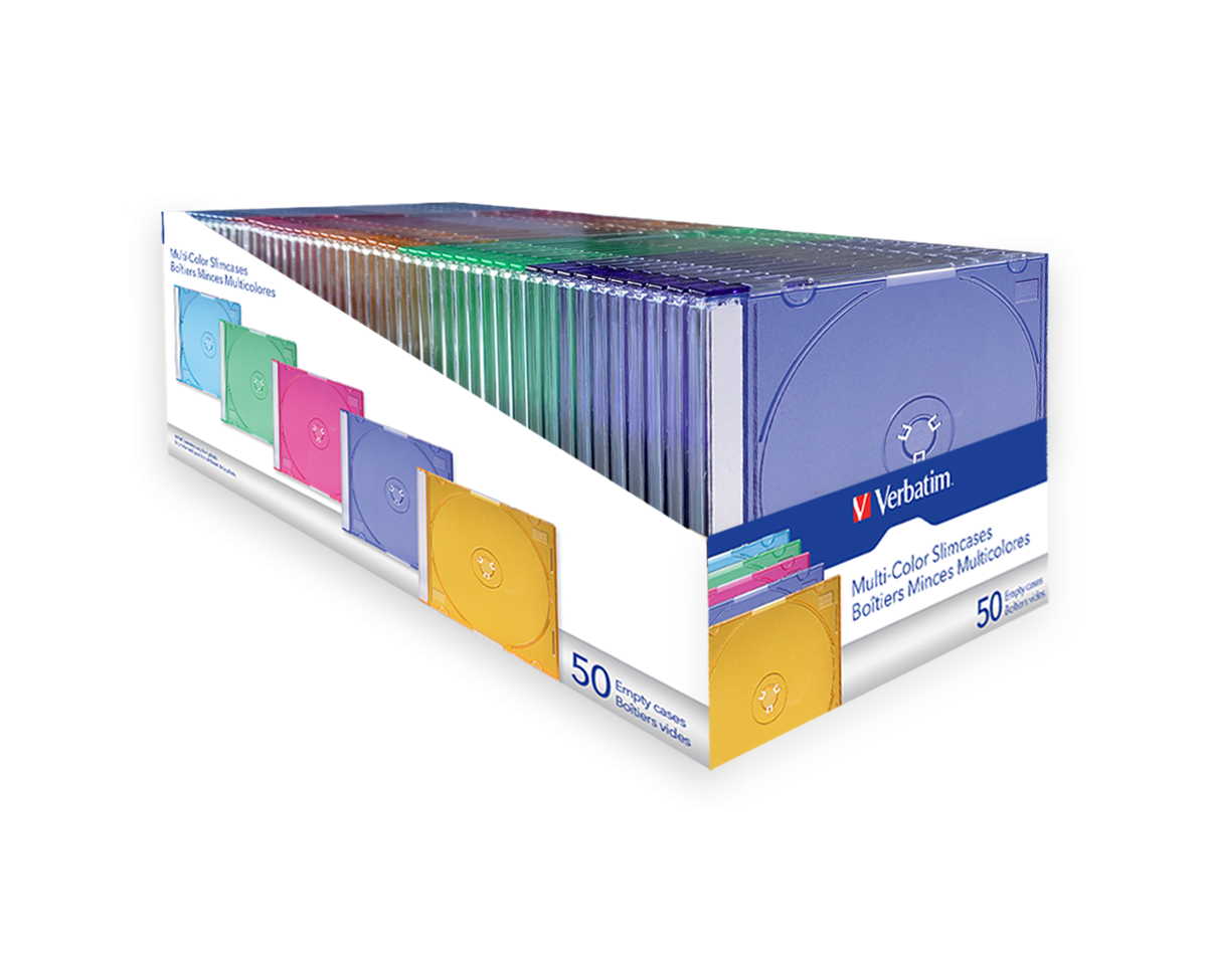 Multi-colour Slimcases - 50 Pack