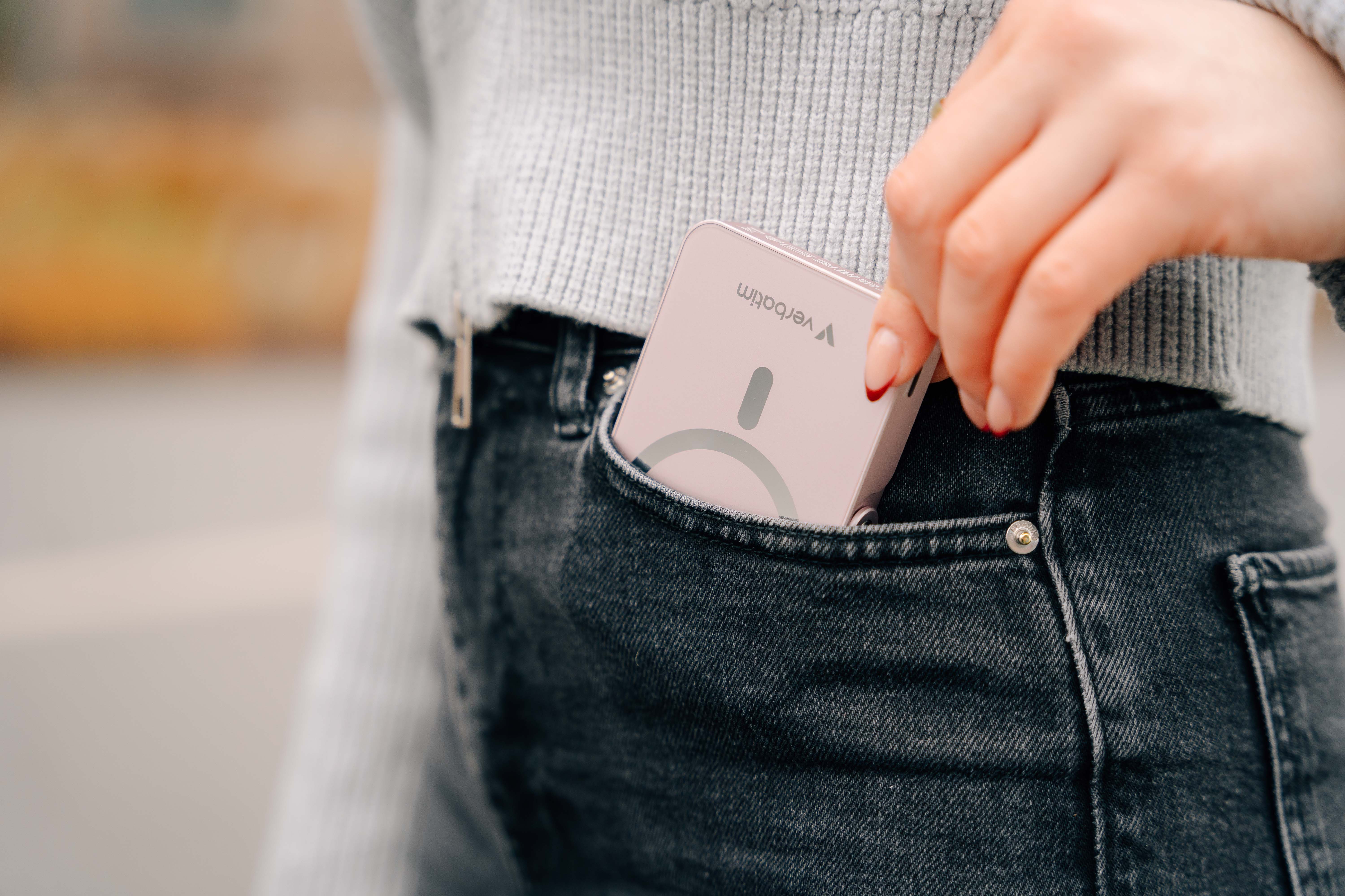 Charge 'n' Go Magnetic Wireless Power Bank 10000mAh con soporte - Azul