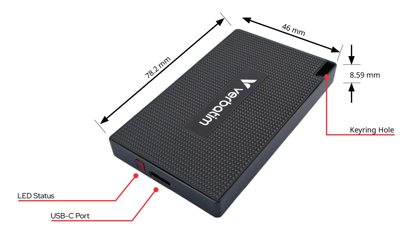 Metall Mini SSD USB-C 3.2 Gen 2 1TB