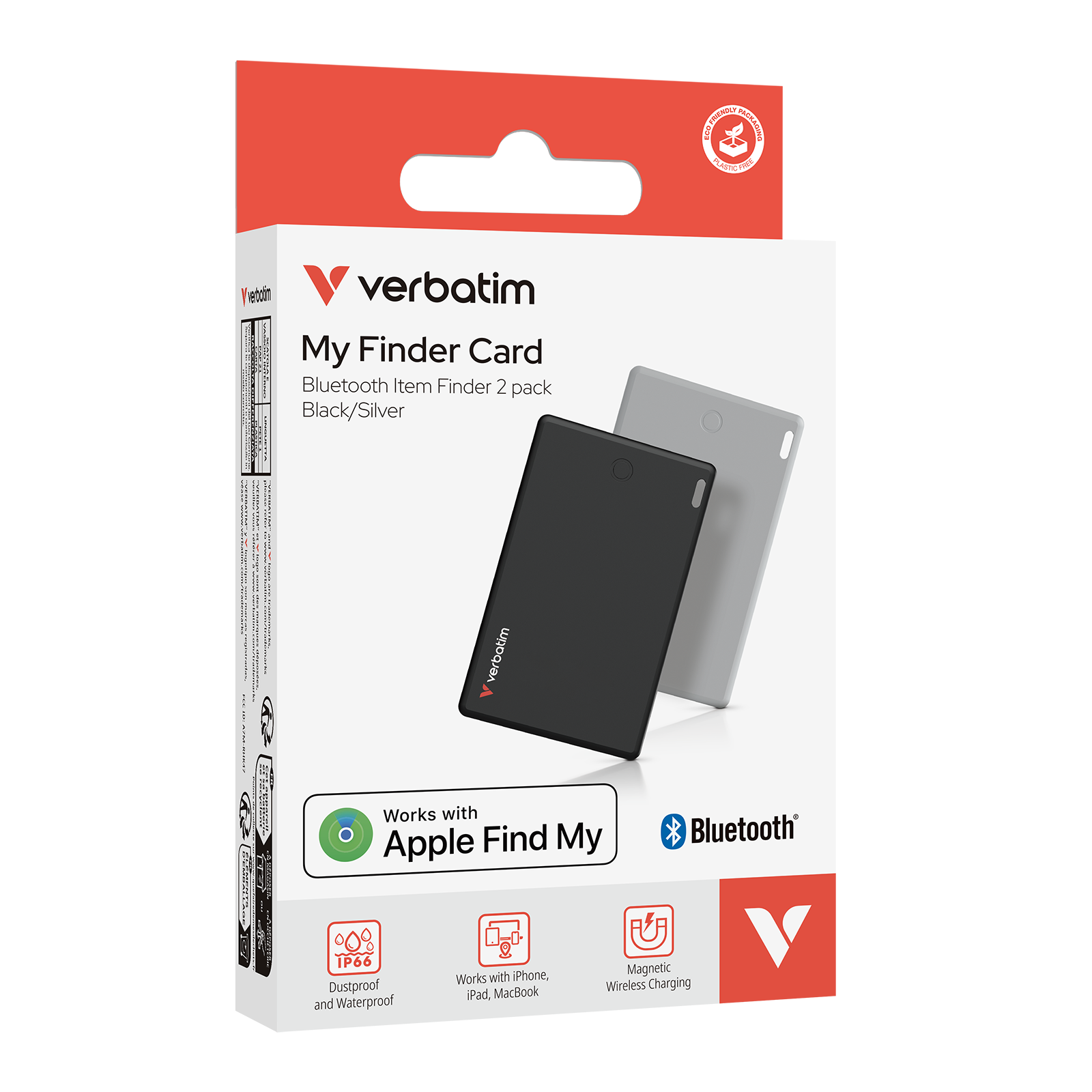 My Finder Card Bluetooth Tracker - 2 pack Black/Silver