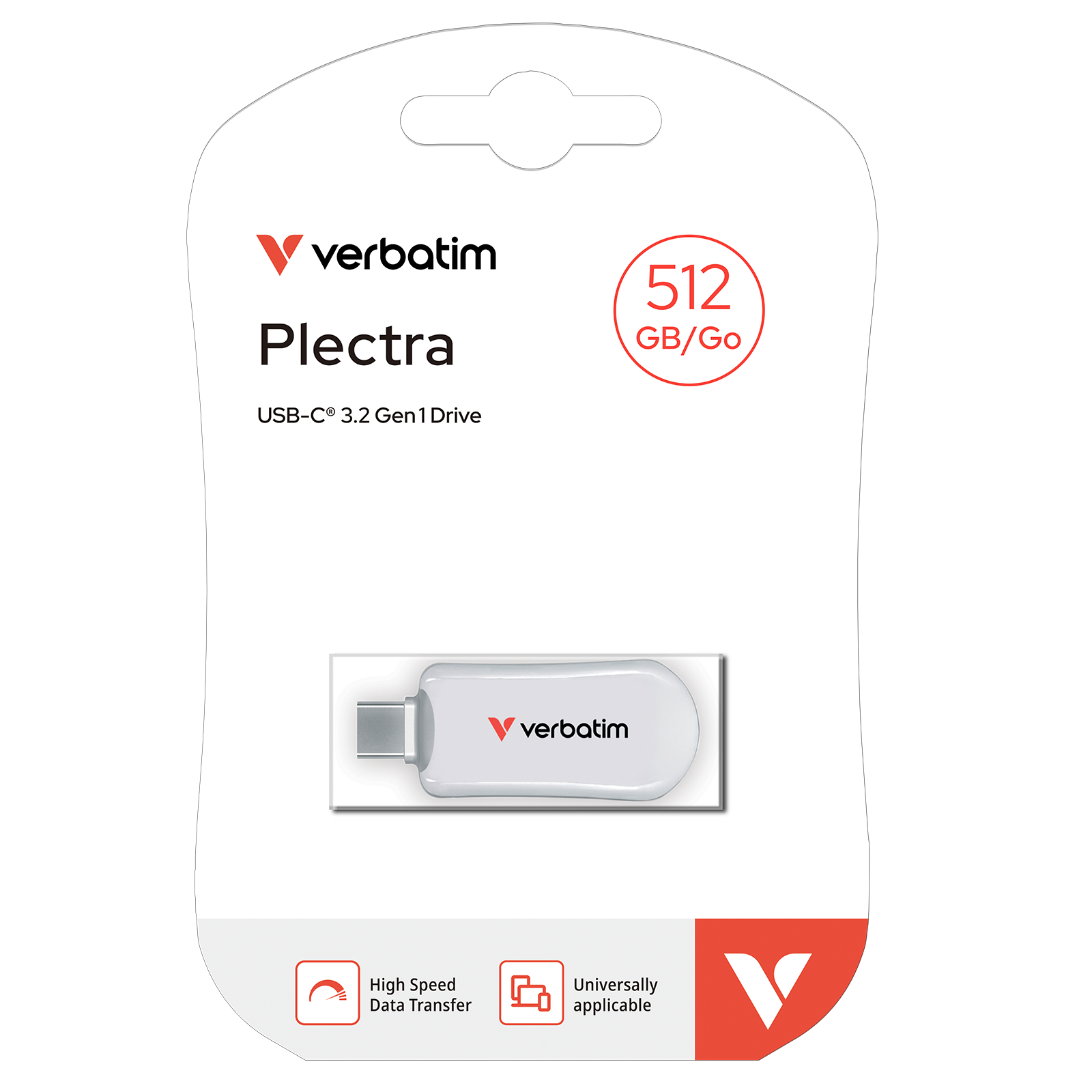 Plectra USB-C Flash Drive White 512GB