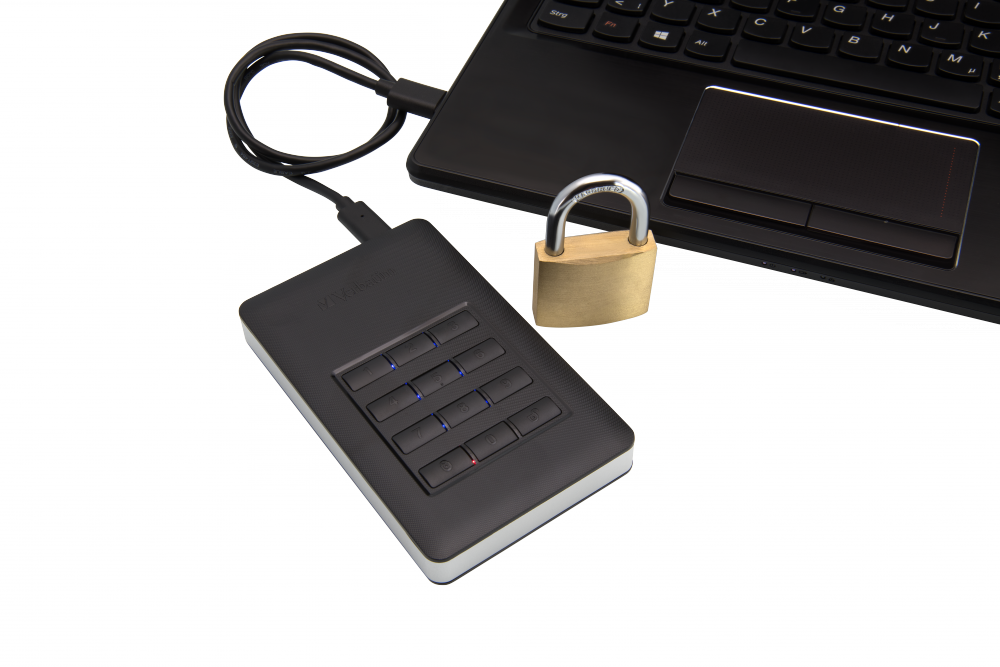 Store ‘n’ Go Secure Portable Festplatte 1 TB mit Code-Zugang