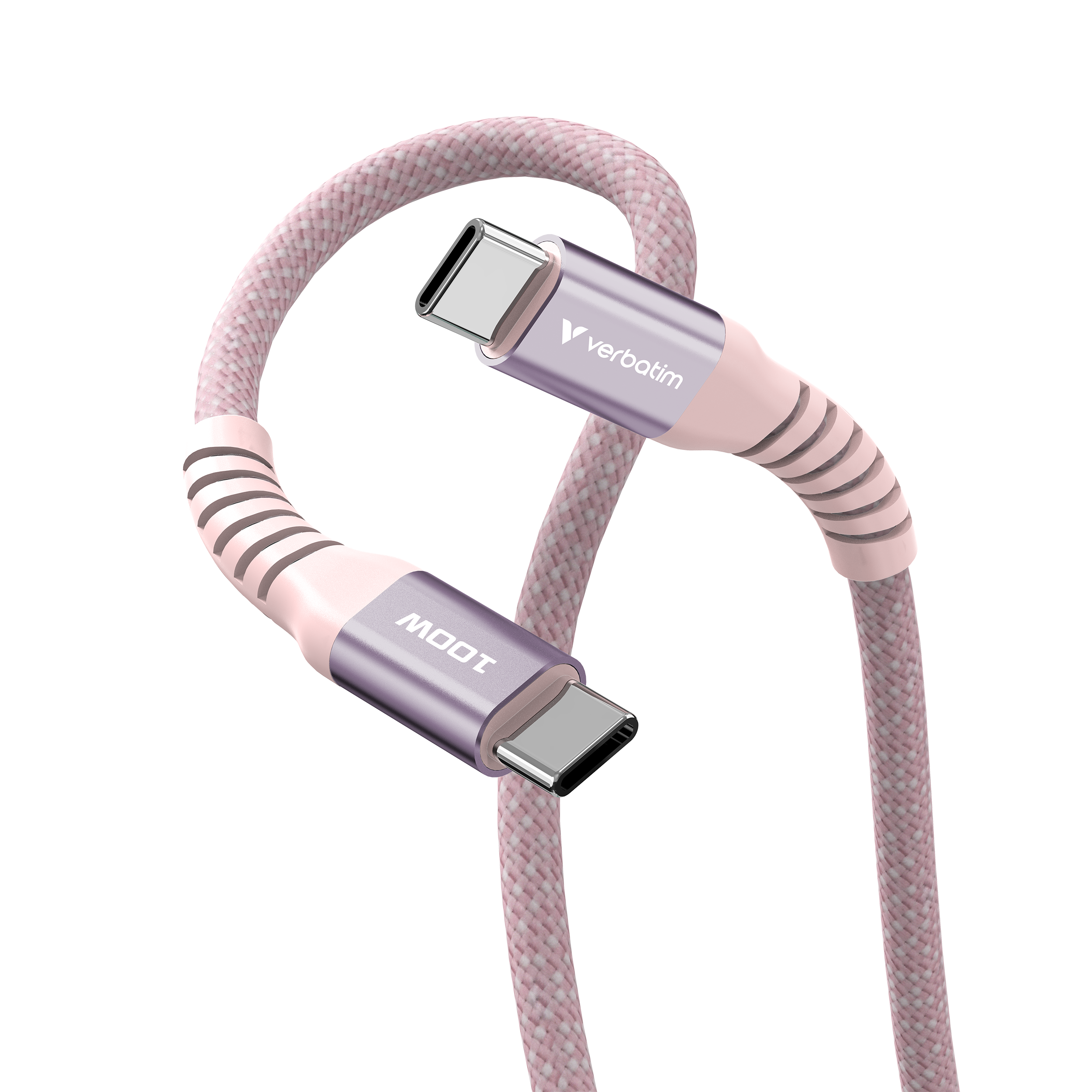 Câble magnétique Sync & Charge USB-C vers USB-C 100W - 120cm Rose