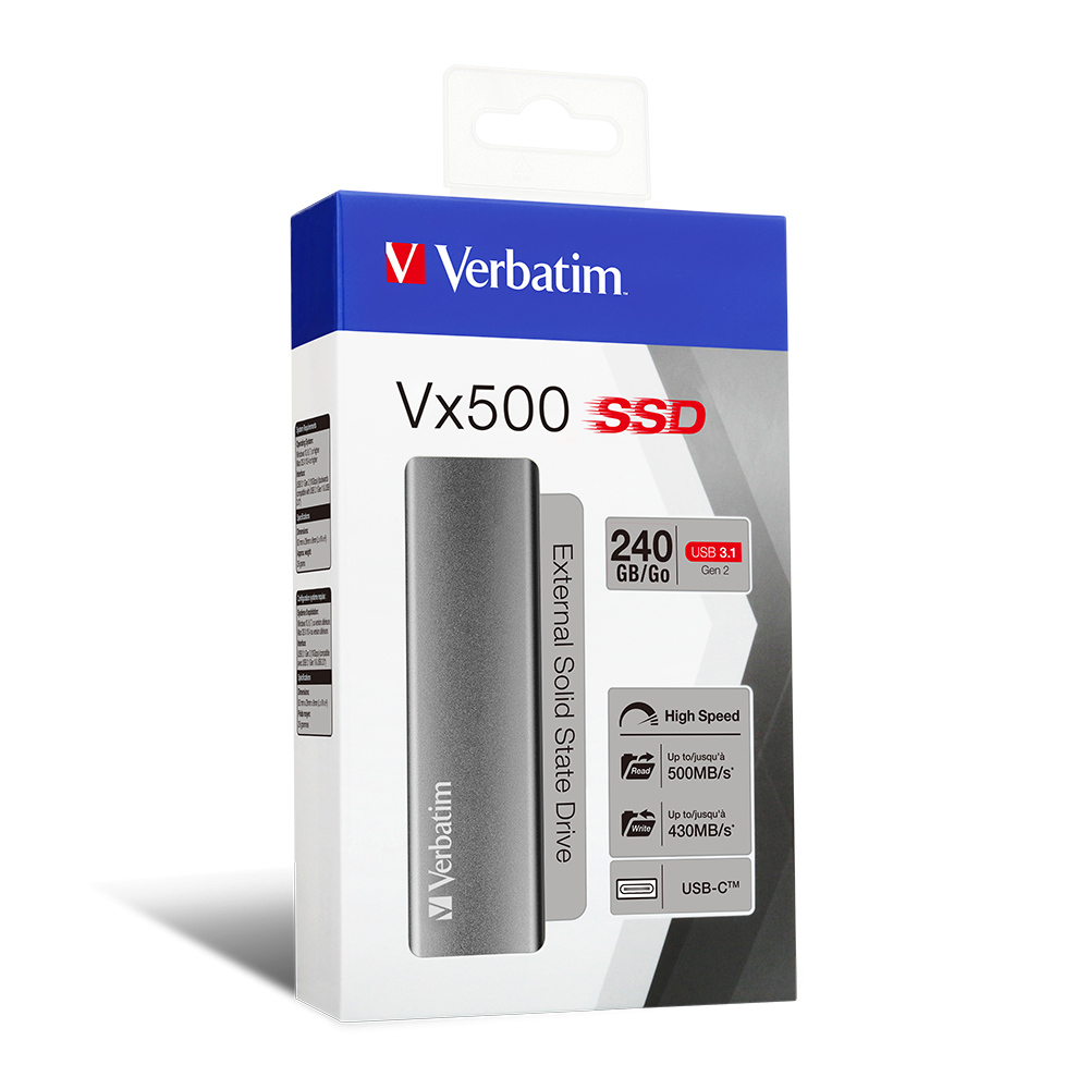 Vx500 External SSD USB 3.2 Gen 2 240GB | Verbatim